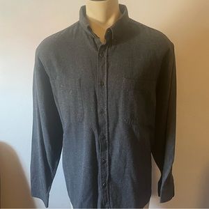 FADED GLORY Heavy Cotton Grey Button Down Shirt X Size : 2XL